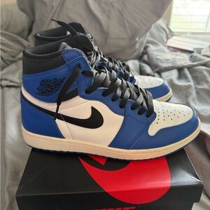 Nike Air Jordan Sneakers - Blue, White, and Black